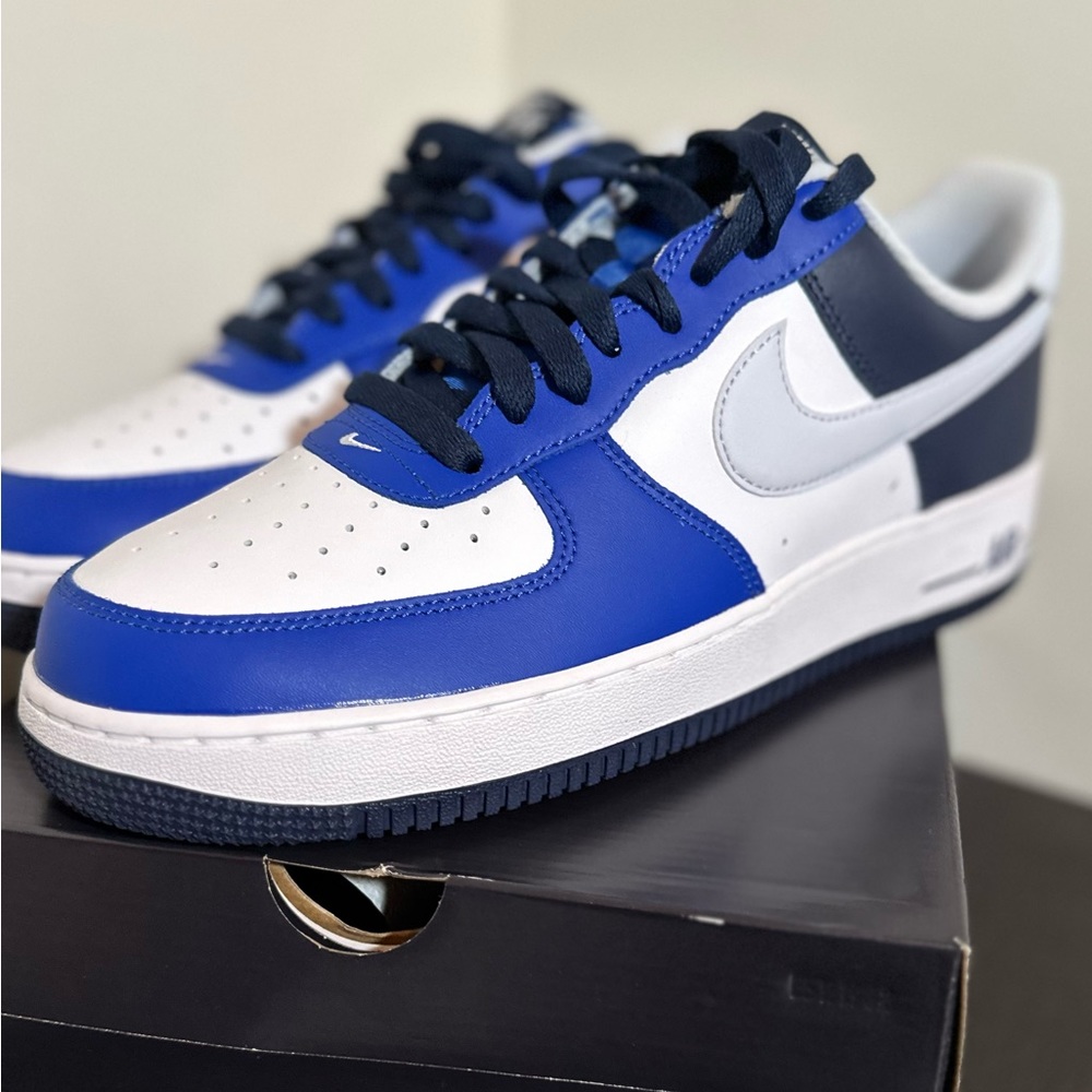 Nike Air Force 1 '07 LV8 Shoes White Game Royal Blue Men's Sizes 10 NEW w/ Box